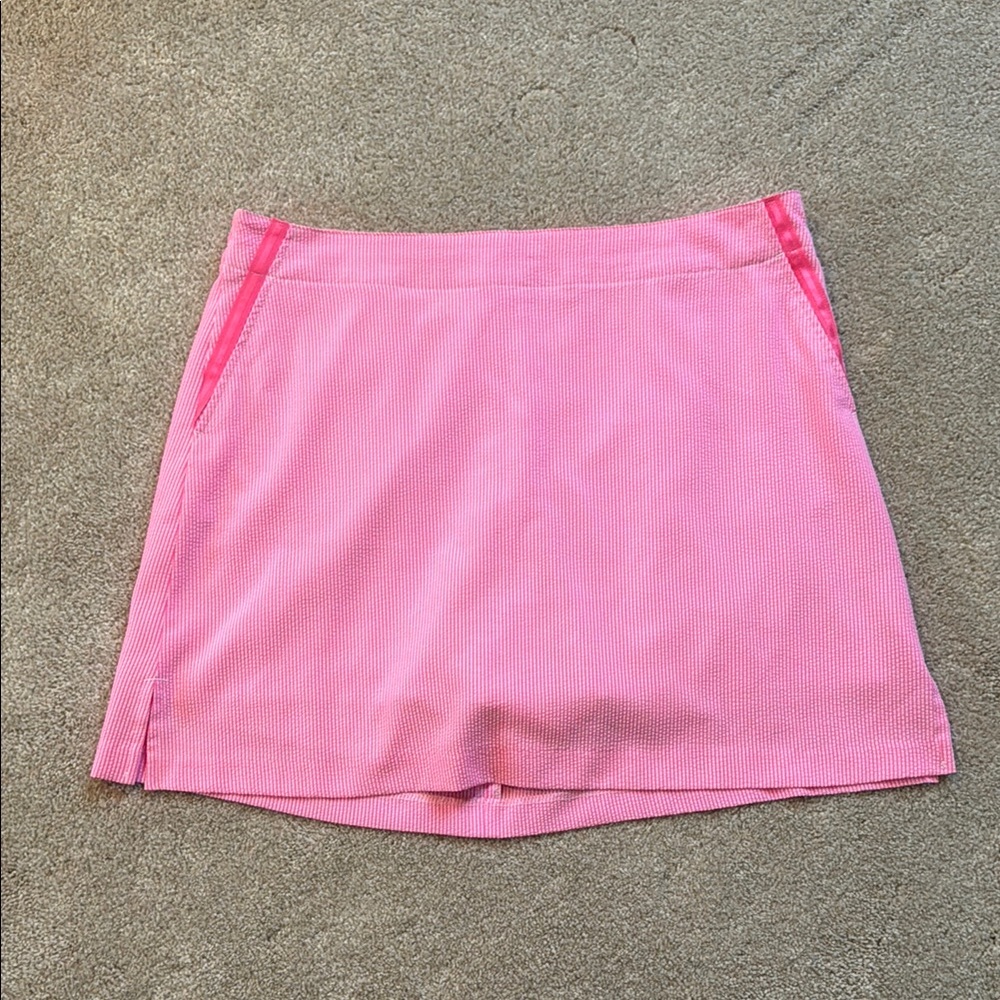 Lady Hagen Hot Pink Seersucker Golf Skort
